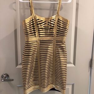 Gold/Black BCBG Cocktail Dress